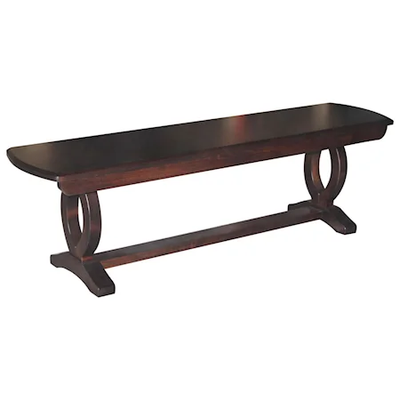 Customizable Solid Wood Pedestal Dining Bench